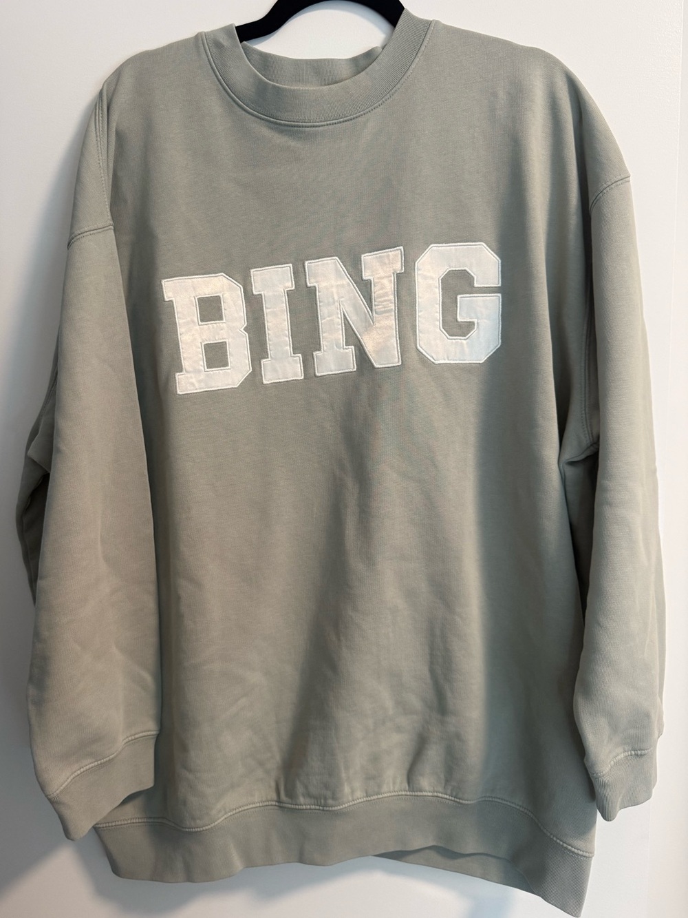 Anine Bing Tyler Satin Bing Sweatshirt
